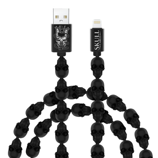 Black Skull Fast Charging USB Charger Cable iPhone 14 13 12 11 Pro Max XS XR X 8 7 6 - Image 5