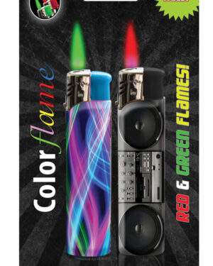 Colorflame Lighters- Swirl and Boom Box Art